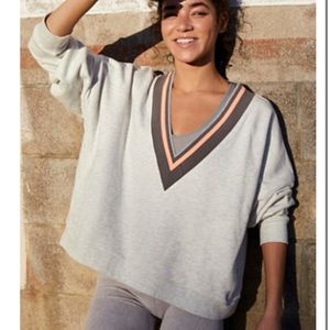 NWT Free People Bowled Over Your V-Neck Sweatshirt